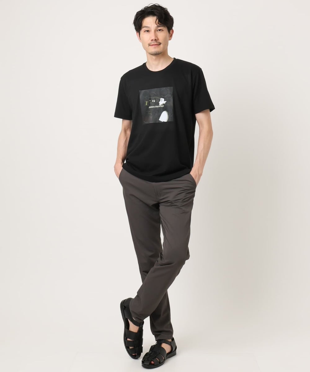 MKKIC28069 MK MICHEL KLEIN HOMME(MKミッシェルクランオム) 【YASDAQコラボ】グラフィックデザインカットソー ブラック
