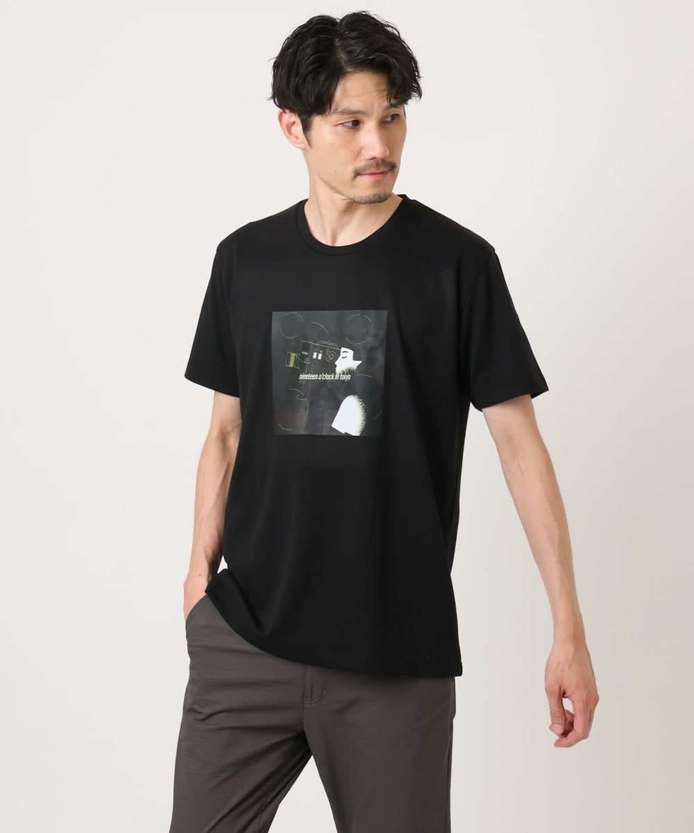 MKKIC28069 MK MICHEL KLEIN HOMME(MKミッシェルクランオム) 【YASDAQコラボ】グラフィックデザインカットソー ブラック