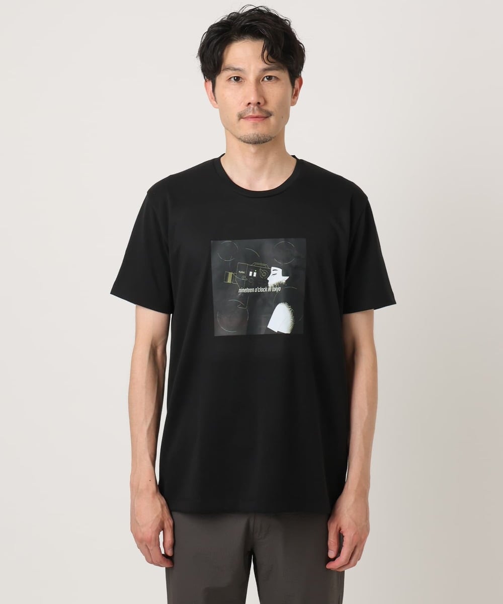 MKKIC28069 MK MICHEL KLEIN HOMME(MKミッシェルクランオム) 【YASDAQコラボ】グラフィックデザインカットソー ブラック
