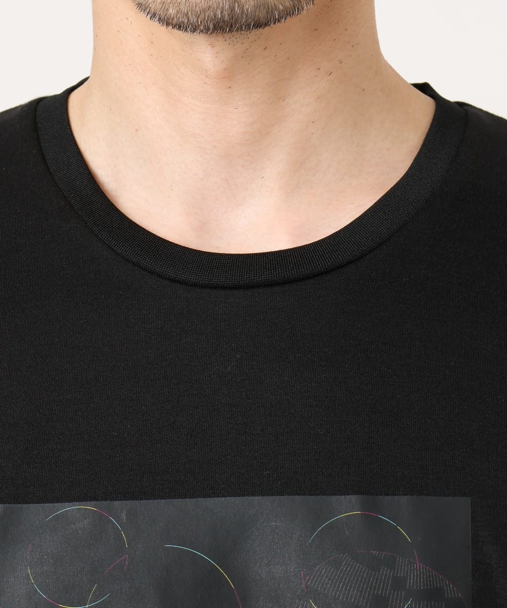 MKKIC28069 MK MICHEL KLEIN HOMME(MKミッシェルクランオム) 【YASDAQコラボ】グラフィックデザインカットソー ブラック