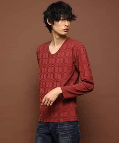 MK MICHEL KLEIN HOMME(MK ミッシェルクランオム) カットソー（ブロックジャガード） ブロンズ 46