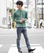 MKKII01055 MK MICHEL KLEIN HOMME(MKミッシェルクランオム) カットソー（ウラゲスウェード） グリーン