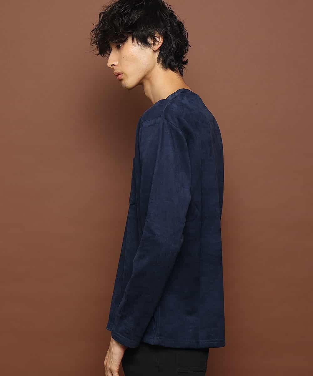 MKKII01055 MK MICHEL KLEIN HOMME(MKミッシェルクランオム) カットソー（ウラゲスウェード） ネイビー