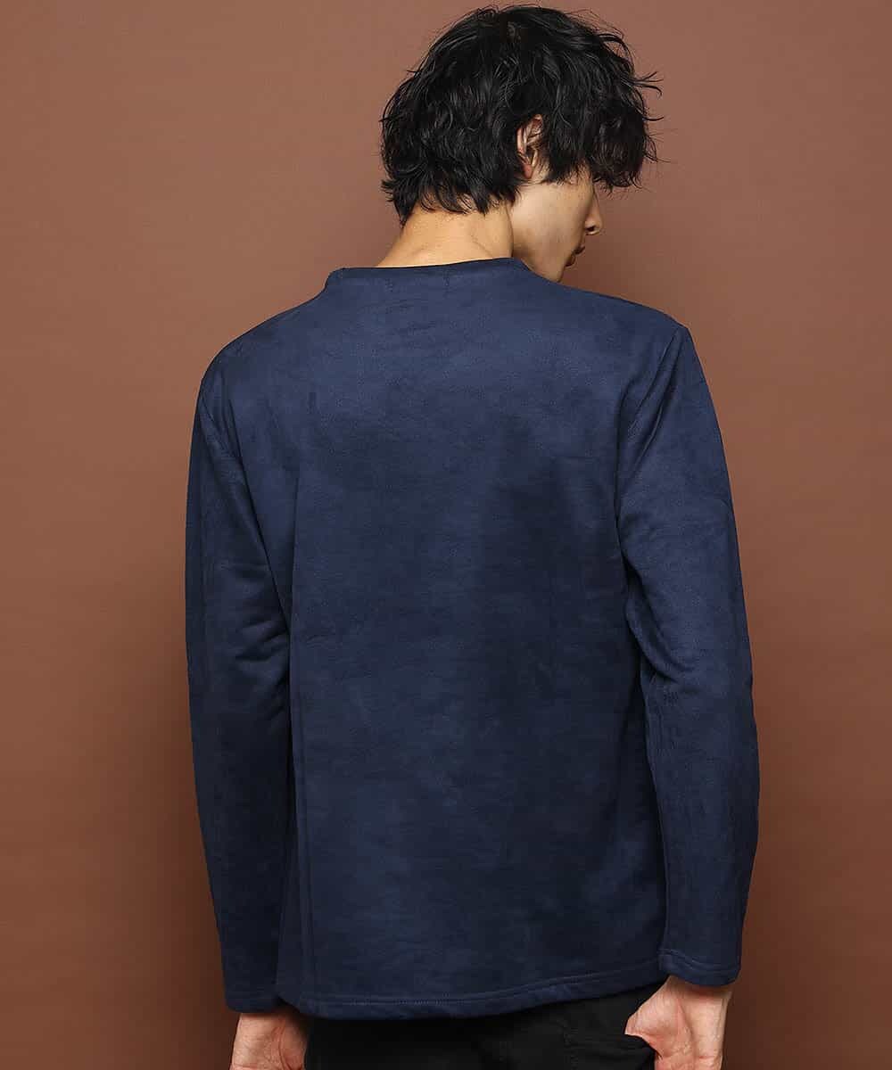 MKKII01055 MK MICHEL KLEIN HOMME(MKミッシェルクランオム) カットソー（ウラゲスウェード） ネイビー