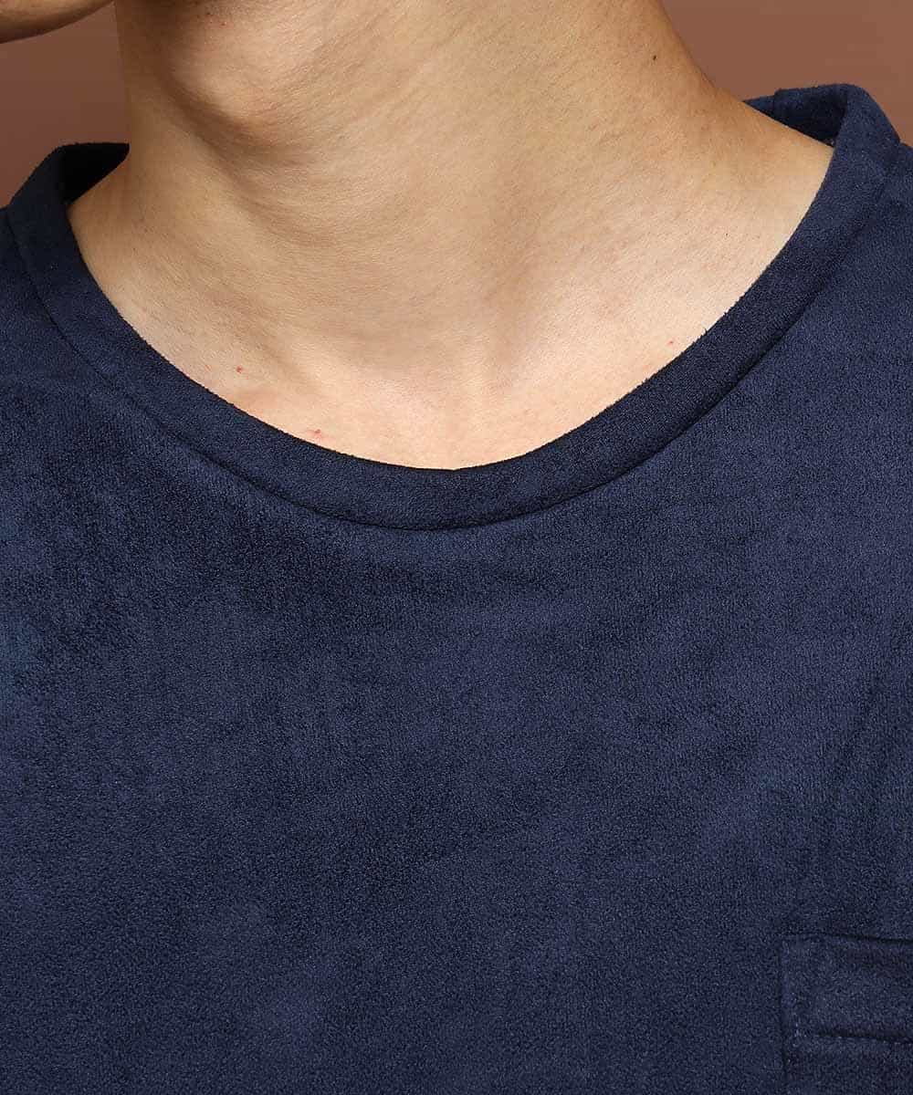 MKKII01055 MK MICHEL KLEIN HOMME(MKミッシェルクランオム) カットソー（ウラゲスウェード） ネイビー