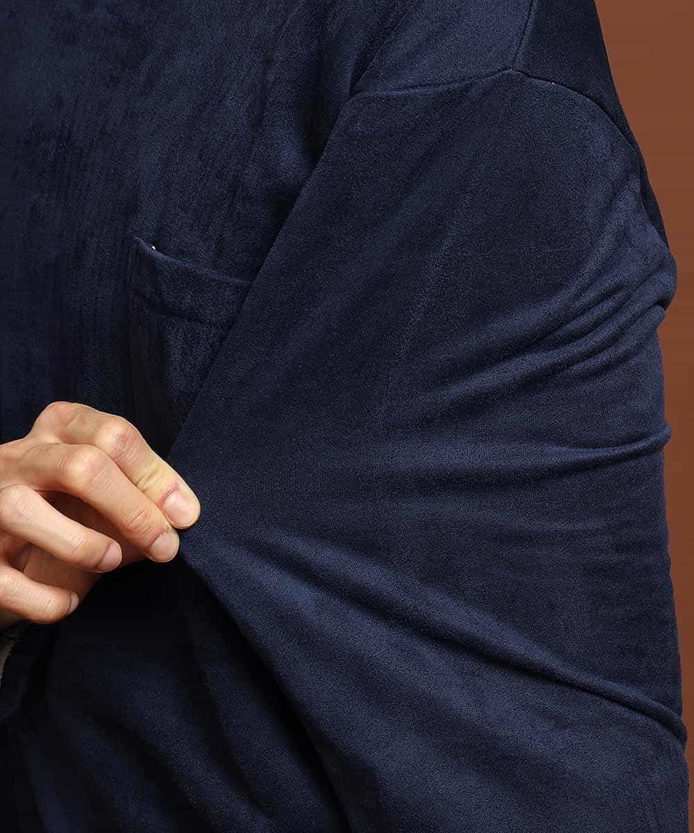 MKKII01055 MK MICHEL KLEIN HOMME(MKミッシェルクランオム) カットソー（ウラゲスウェード） ネイビー