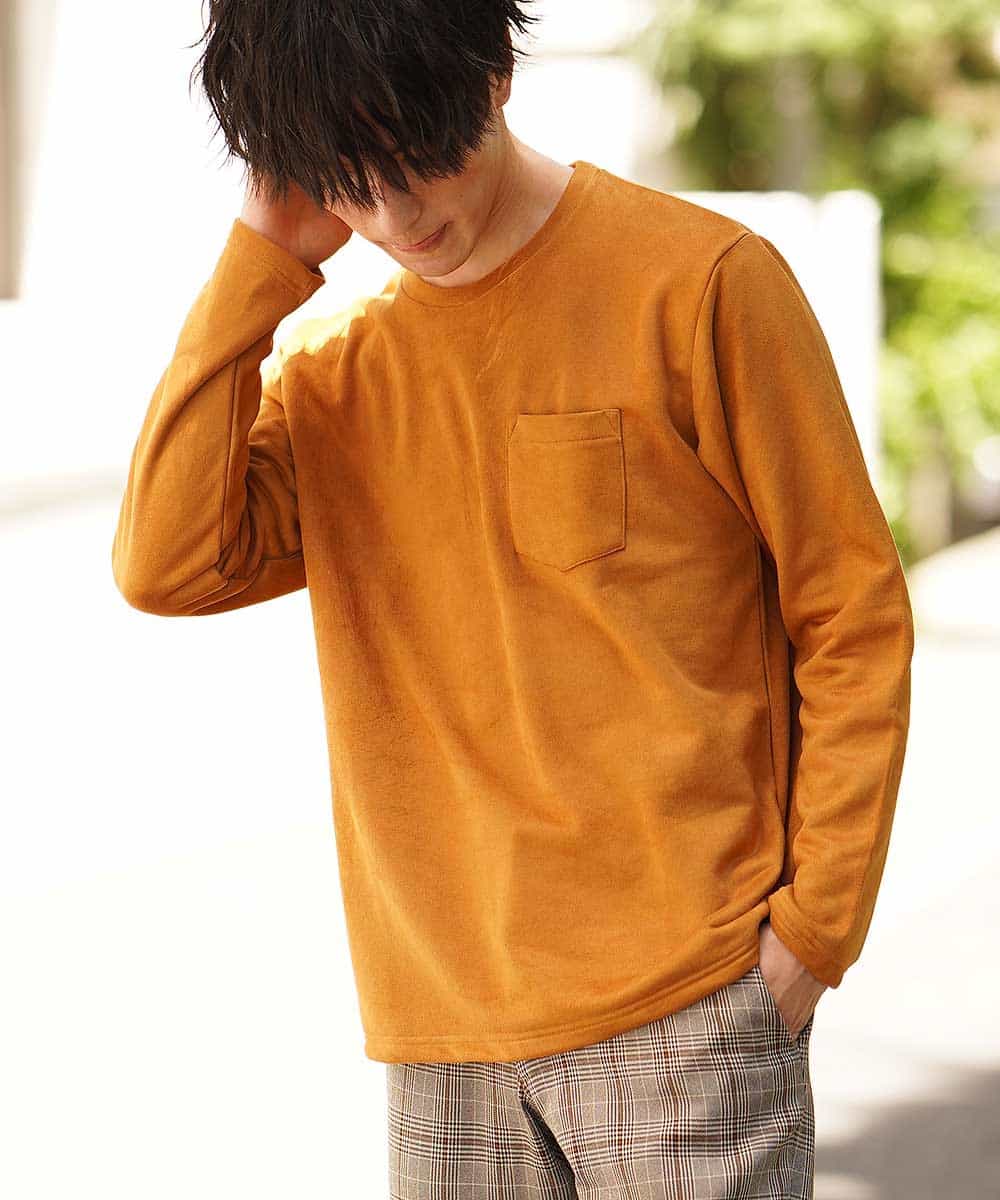 MKKII01055 MK MICHEL KLEIN HOMME(MKミッシェルクランオム) カットソー（ウラゲスウェード） ベージュ