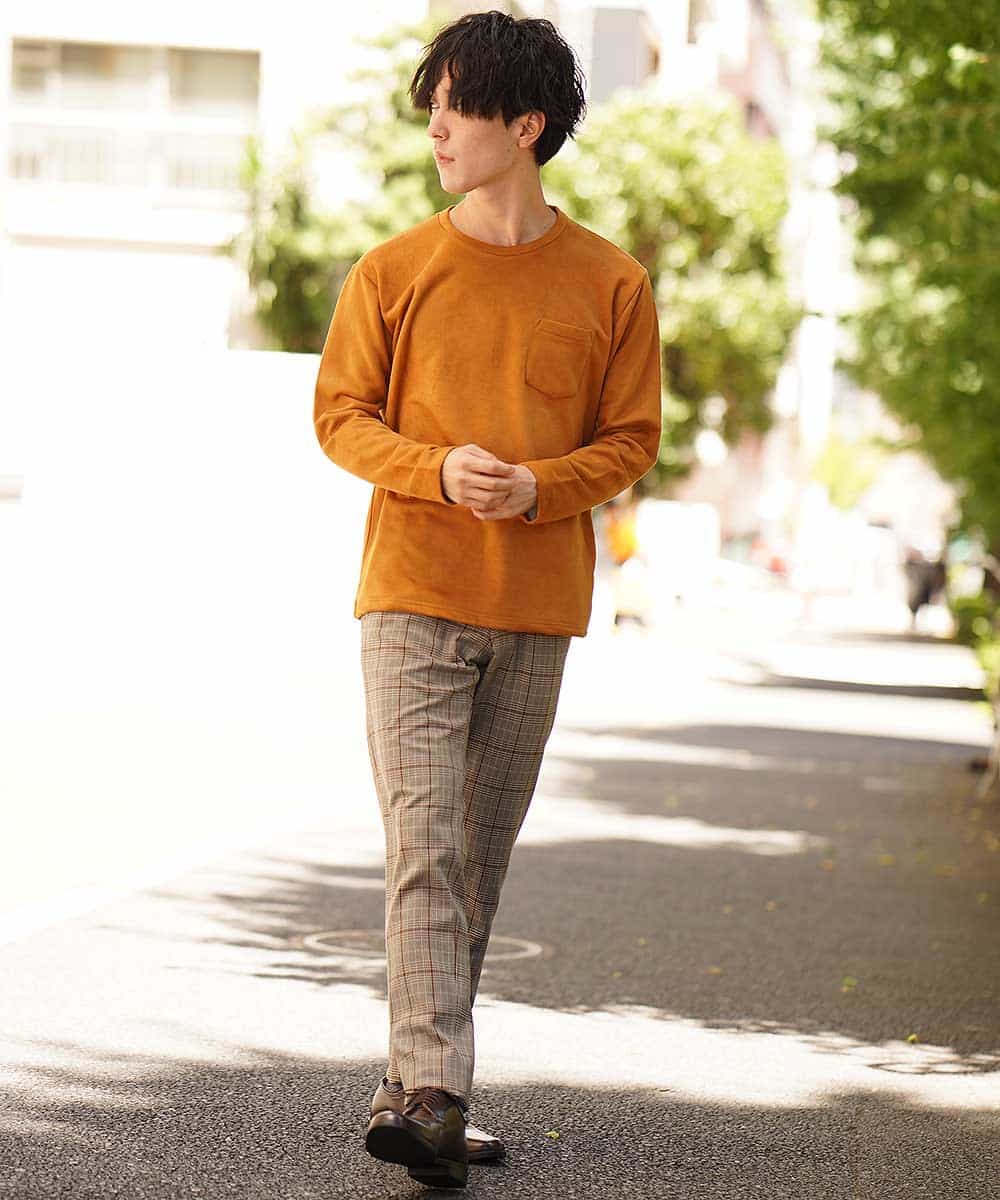 MKKII01055 MK MICHEL KLEIN HOMME(MKミッシェルクランオム) カットソー（ウラゲスウェード） ベージュ
