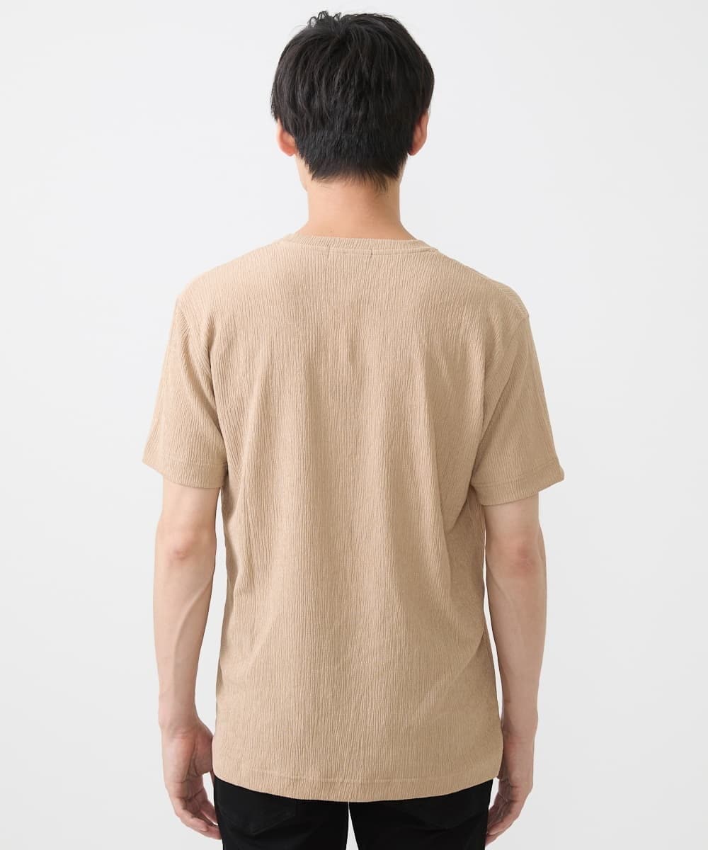 MKKIV64059 MK MICHEL KLEIN HOMME(MKミッシェルクランオム) ジャージVネックカットソー アイボリー