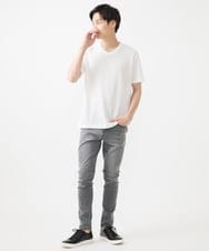 MKKIV64059 MK MICHEL KLEIN HOMME(MKミッシェルクランオム) ジャージVネックカットソー ホワイト