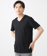 MKKIV64059 MK MICHEL KLEIN HOMME(MKミッシェルクランオム) ジャージVネックカットソー ブラック