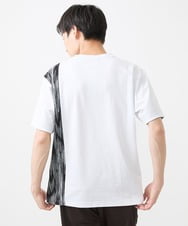 MKKIX04069 MK MICHEL KLEIN HOMME(MKミッシェルクランオム) 【洗える】Tシャツ/ハケ目柄切り替えリラックスシルエット パープル