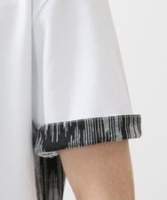 MKKIX04069 MK MICHEL KLEIN HOMME(MKミッシェルクランオム) 【洗える】Tシャツ/ハケ目柄切り替えリラックスシルエット パープル