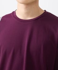 MKKIX04069 MK MICHEL KLEIN HOMME(MKミッシェルクランオム) 【洗える】Tシャツ/ハケ目柄切り替えリラックスシルエット パープル