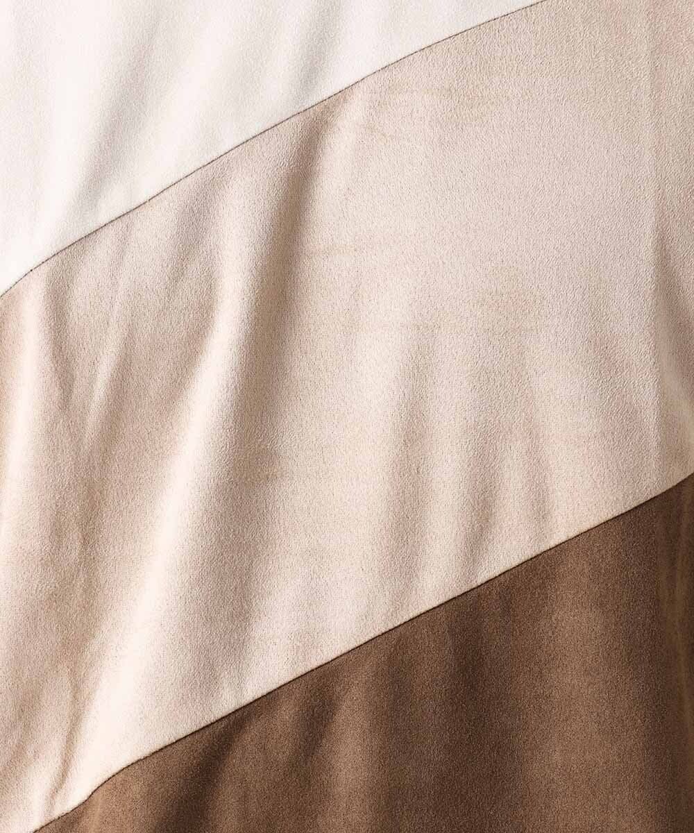 MKKIX06069 MK MICHEL KLEIN HOMME(MKミッシェルクランオム) 【洗える】五分袖カットソー/スエード切り替えシルキーポンチ ネイビー