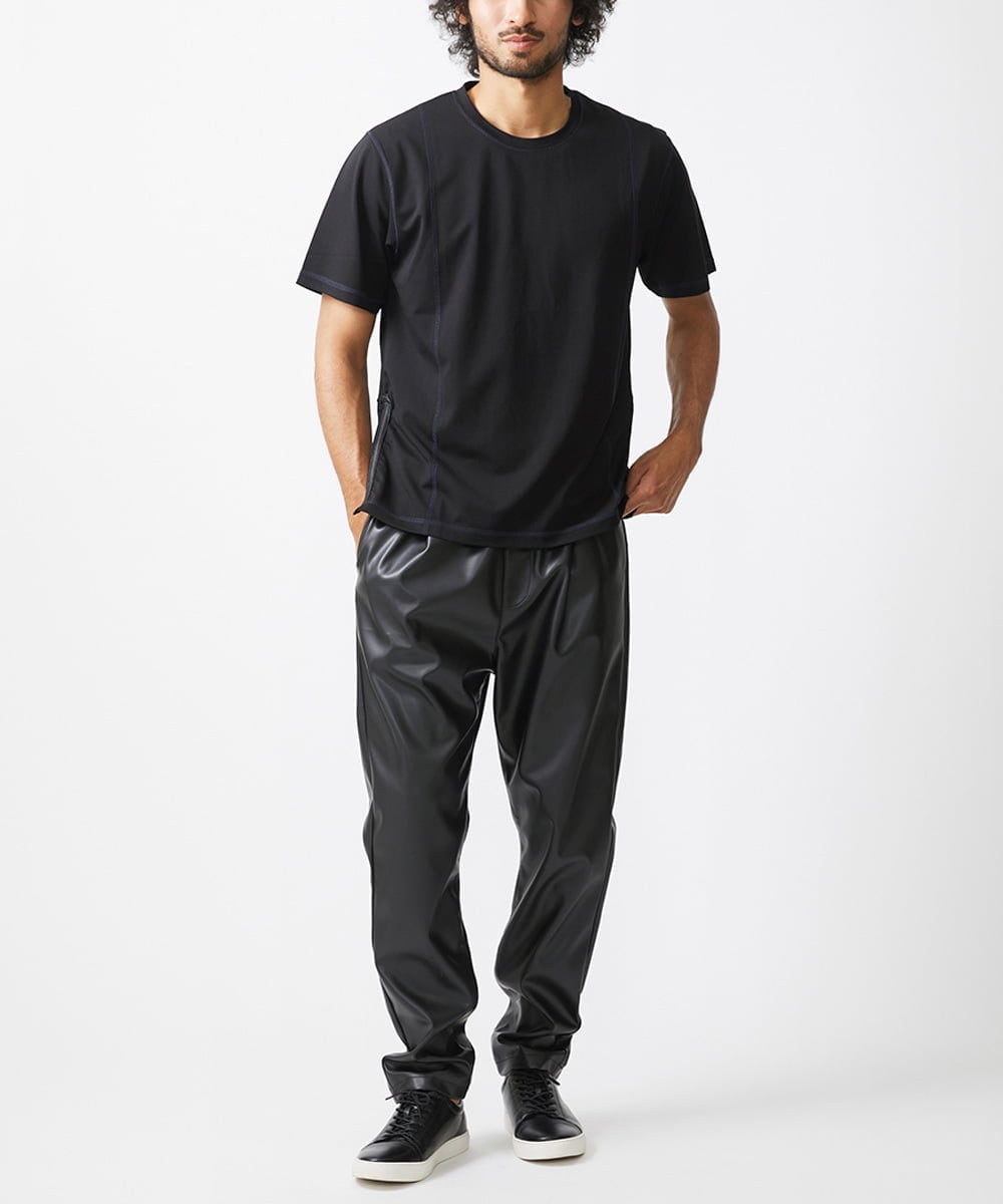 MKKIX48069 MK MICHEL KLEIN HOMME(MKミッシェルクランオム) 【大きいサイズあり】カットソー/サイドZIPデザイン ホワイト
