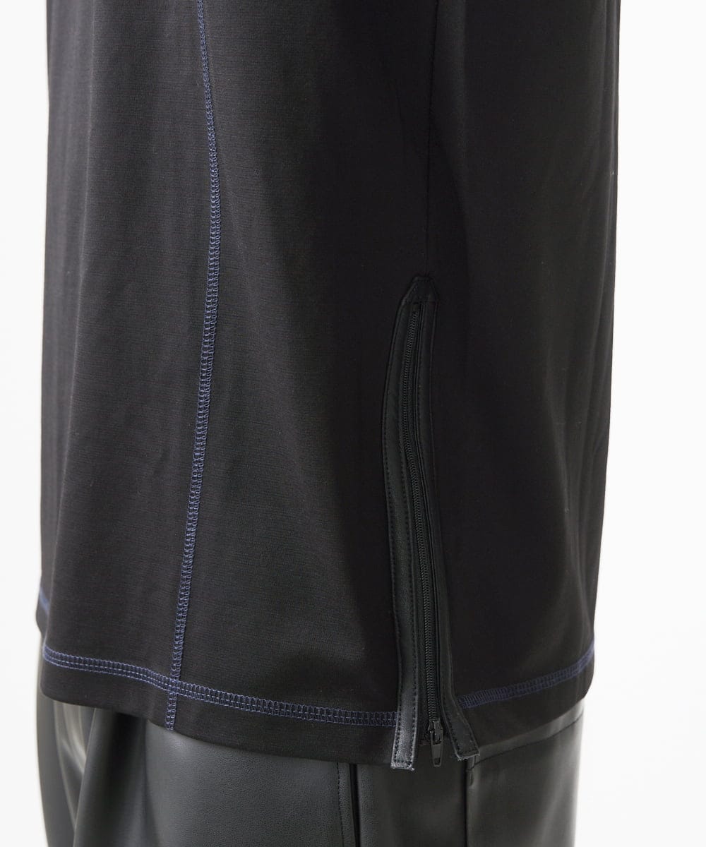 MKKIX48069 MK MICHEL KLEIN HOMME(MKミッシェルクランオム) 【大きいサイズあり】カットソー/サイドZIPデザイン ホワイト