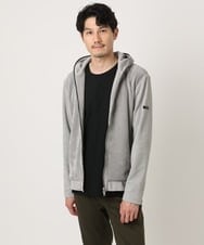 MKKJA17069 MK MICHEL KLEIN HOMME(MKミッシェルクランオム) 【洗える】ストライプテレコクルーネックカットソー ブラック