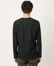 MKKJA17069 MK MICHEL KLEIN HOMME(MKミッシェルクランオム) 【洗える】ストライプテレコクルーネックカットソー ブラック