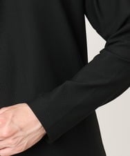 MKKJA17069 MK MICHEL KLEIN HOMME(MKミッシェルクランオム) 【洗える】ストライプテレコクルーネックカットソー ブラック