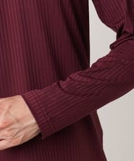 MKKJA33059 MK MICHEL KLEIN HOMME(MKミッシェルクランオム) 【接触冷感】ブライトシャドーストライプカットソー パープル