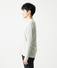 MKKJA33059 MK MICHEL KLEIN HOMME(MKミッシェルクランオム) 【接触冷感】ブライトシャドーストライプカットソー ライトグレー