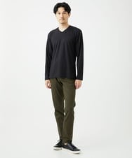 MKKJA33059 MK MICHEL KLEIN HOMME(MKミッシェルクランオム) 【接触冷感】ブライトシャドーストライプカットソー ブラック