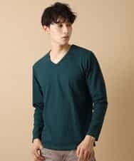 MKKJJ60045 MK MICHEL KLEIN HOMME(MKミッシェルクランオム) バイヤス柄カットソー グリーン