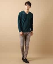 MKKJJ60045 MK MICHEL KLEIN HOMME(MKミッシェルクランオム) バイヤス柄カットソー グリーン