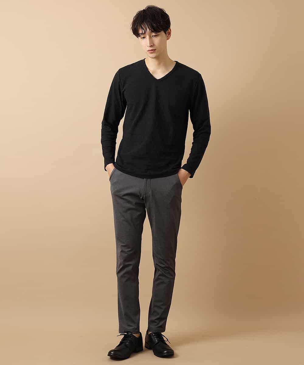 MKKJJ60045 MK MICHEL KLEIN HOMME(MKミッシェルクランオム) バイヤス柄カットソー ブラック