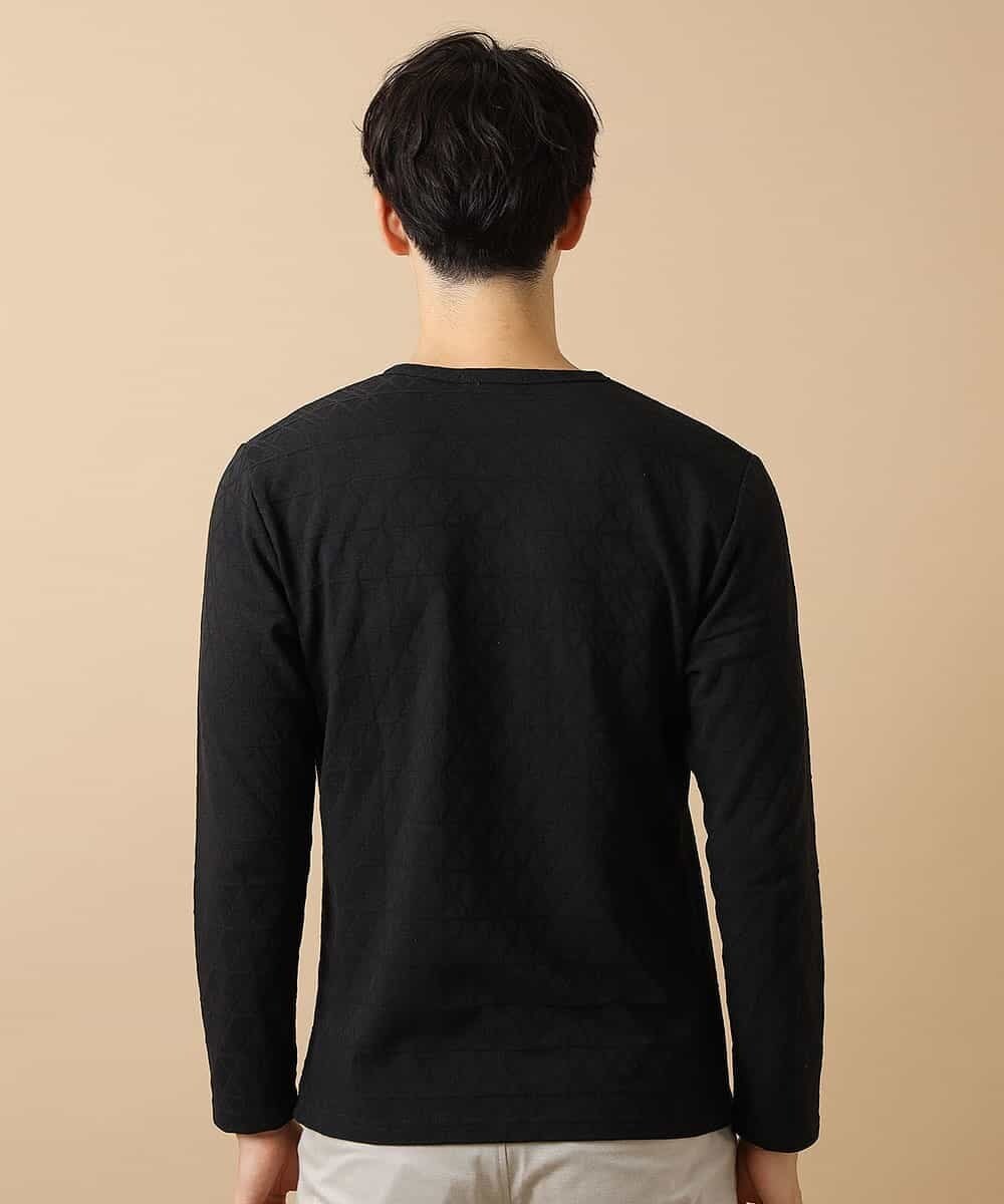 MKKJJ60045 MK MICHEL KLEIN HOMME(MKミッシェルクランオム) バイヤス柄カットソー ブラック