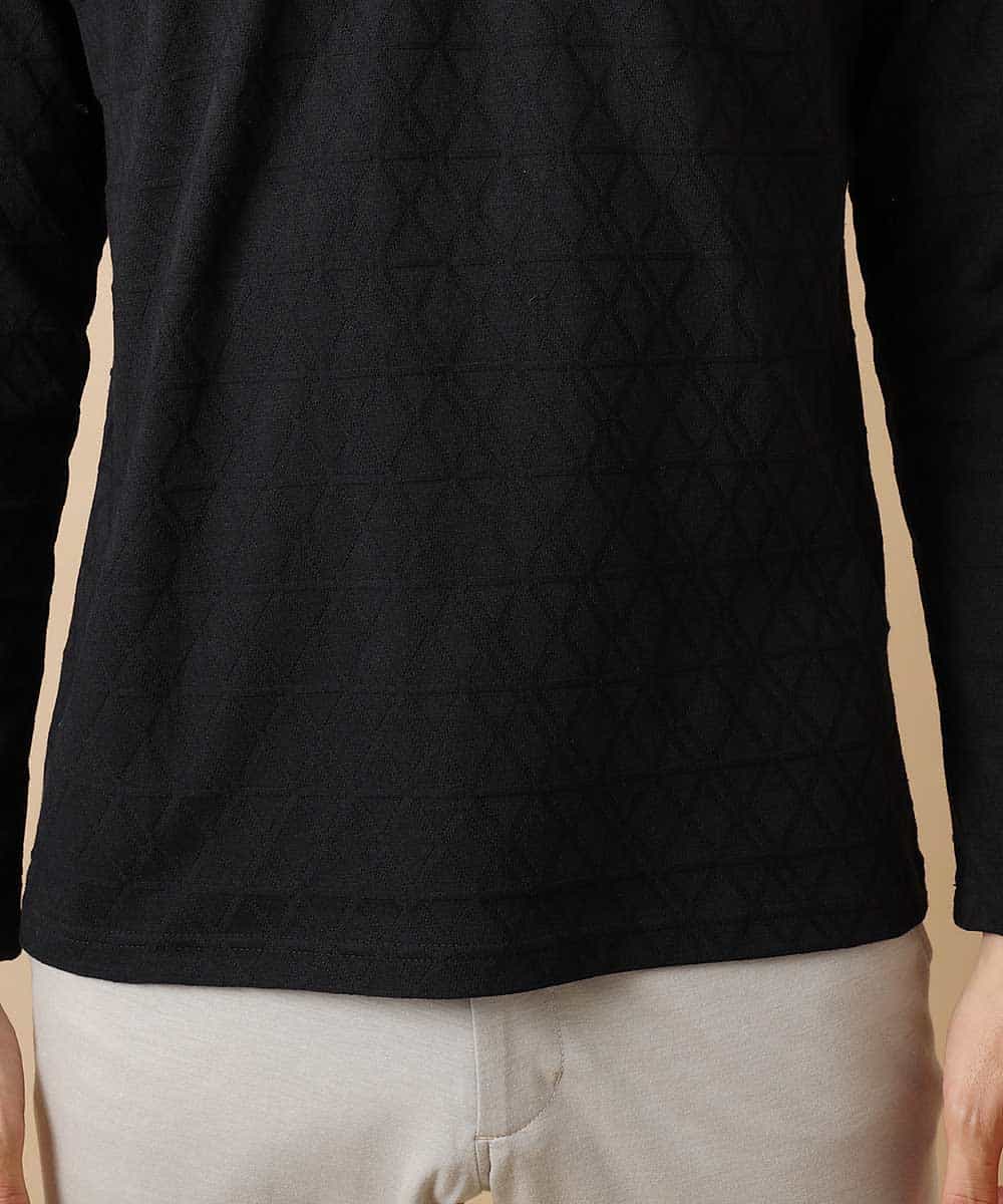 MKKJJ60045 MK MICHEL KLEIN HOMME(MKミッシェルクランオム) バイヤス柄カットソー ブラック