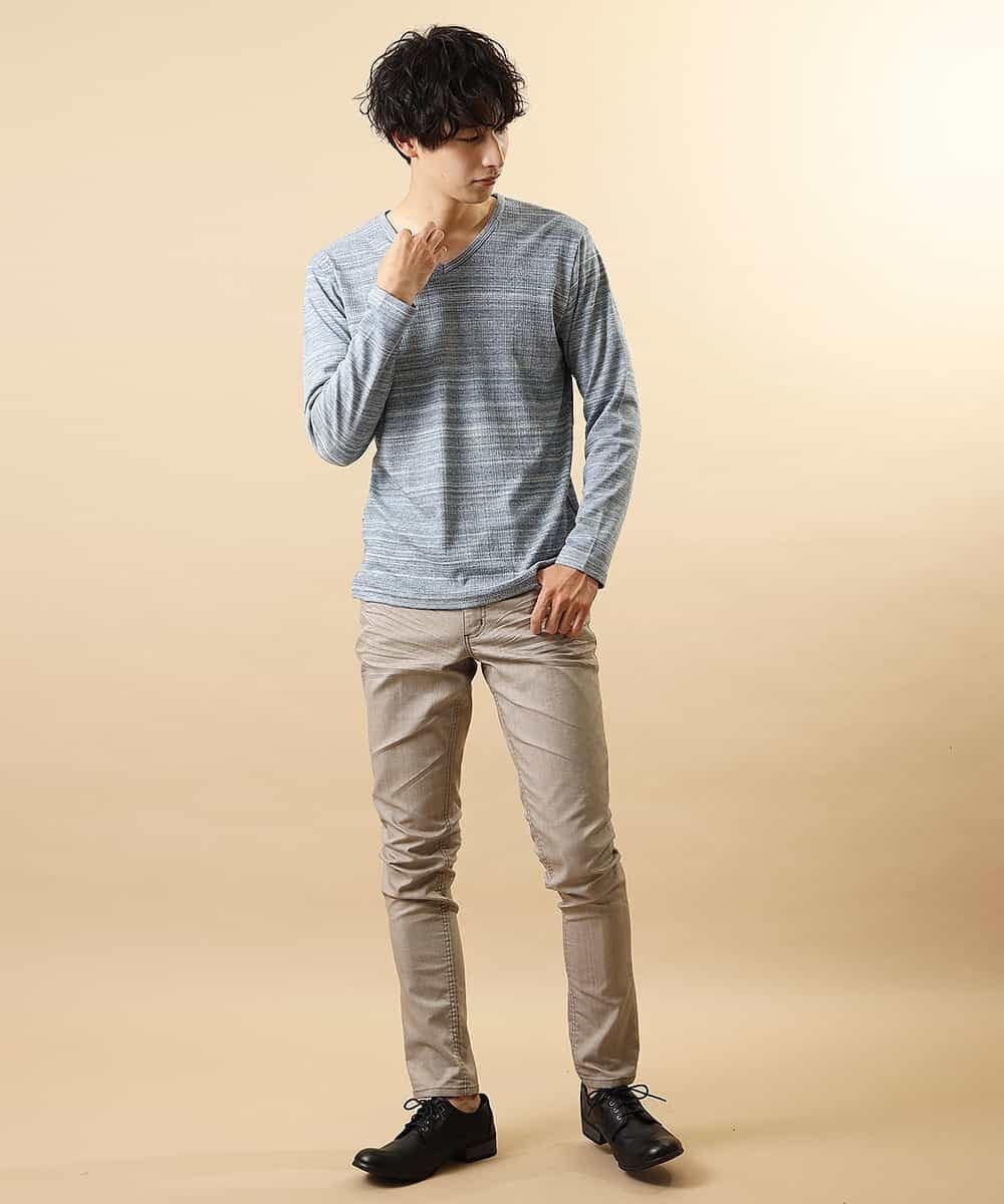 MKKJJ61059 MK MICHEL KLEIN HOMME(MKミッシェルクランオム) ブライトハリヌキカットソー ネイビー