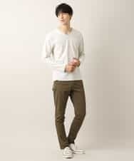 MKKJJ61059 MK MICHEL KLEIN HOMME(MKミッシェルクランオム) ブライトハリヌキカットソー アイボリー