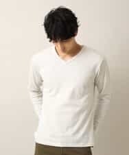 MKKJJ61059 MK MICHEL KLEIN HOMME(MKミッシェルクランオム) ブライトハリヌキカットソー アイボリー