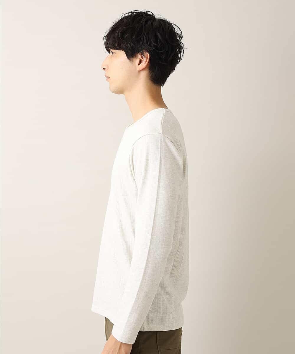 MKKJJ61059 MK MICHEL KLEIN HOMME(MKミッシェルクランオム) ブライトハリヌキカットソー アイボリー