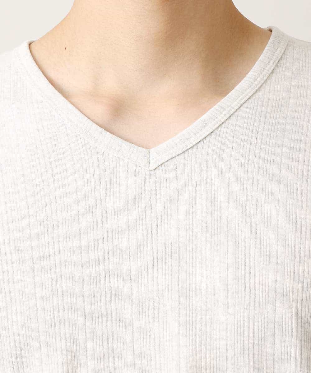 MKKJJ61059 MK MICHEL KLEIN HOMME(MKミッシェルクランオム) ブライトハリヌキカットソー アイボリー