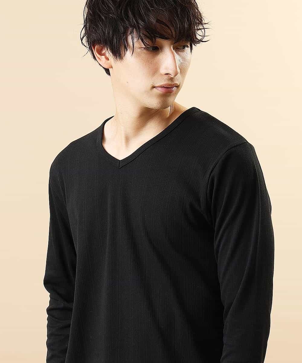 MKKJJ61059 MK MICHEL KLEIN HOMME(MKミッシェルクランオム) ブライトハリヌキカットソー ブラック