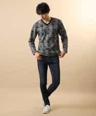 MKKJJ62045 MK MICHEL KLEIN HOMME(MKミッシェルクランオム) カットソー／マッシュグレンチェック ブラック
