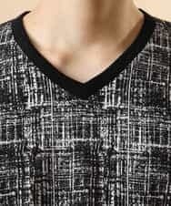 MKKJJ62045 MK MICHEL KLEIN HOMME(MKミッシェルクランオム) カットソー／マッシュグレンチェック ブラック