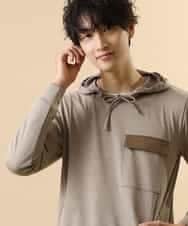 MKKJL05079 MK MICHEL KLEIN HOMME(MKミッシェルクランオム) オリジナルプルパーカー ベージュ