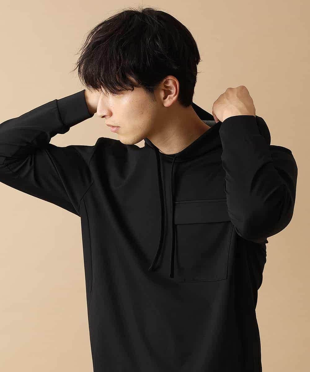 MKKJL05079 MK MICHEL KLEIN HOMME(MKミッシェルクランオム) オリジナルプルパーカー ブラック