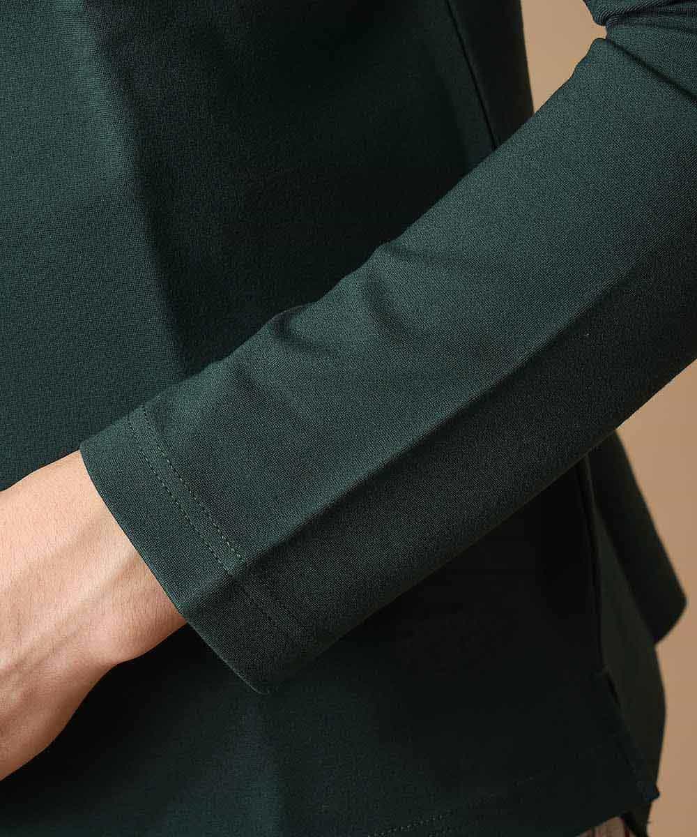 MKKJL07069 MK MICHEL KLEIN HOMME(MKミッシェルクランオム) バンドカラーカットソー グリーン