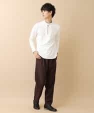 MKKJL07069 MK MICHEL KLEIN HOMME(MKミッシェルクランオム) バンドカラーカットソー ホワイト