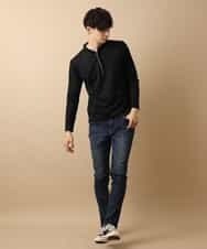 MKKJL07069 MK MICHEL KLEIN HOMME(MKミッシェルクランオム) バンドカラーカットソー ブラック