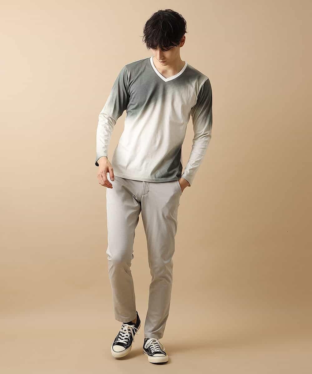 MKKJL19059 MK MICHEL KLEIN HOMME(MKミッシェルクランオム) カットソー／ネオラフィネテンジクチェック グリーン
