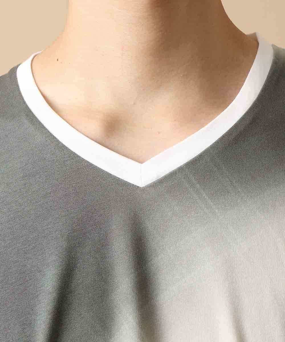 MKKJL19059 MK MICHEL KLEIN HOMME(MKミッシェルクランオム) カットソー／ネオラフィネテンジクチェック グリーン