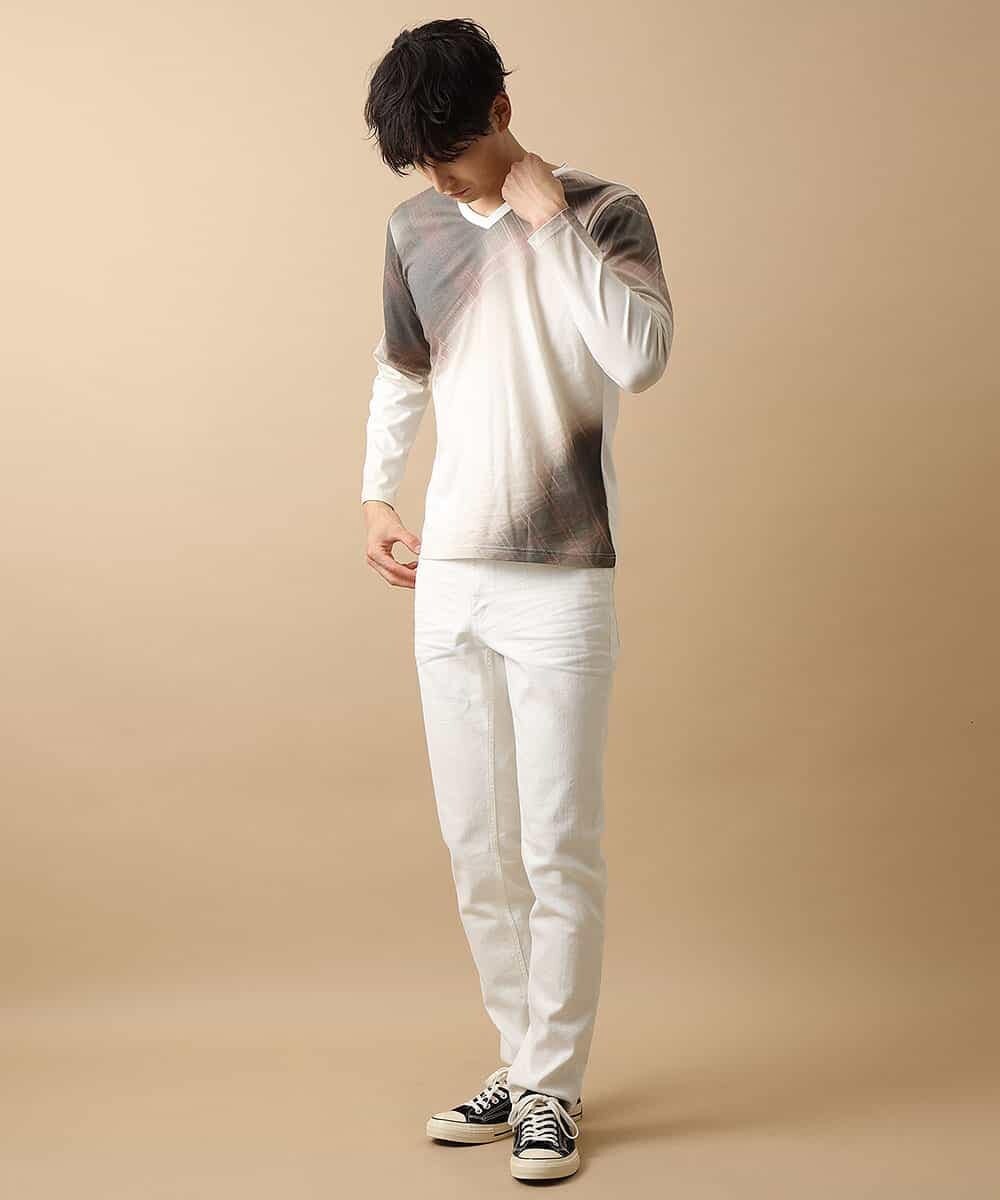 MKKJL19059 MK MICHEL KLEIN HOMME(MKミッシェルクランオム) カットソー／ネオラフィネテンジクチェック パープル