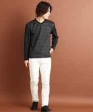 MKKJM40063 MK MICHEL KLEIN HOMME(MKミッシェルクランオム) ダブルフェイスプリント ネイビー