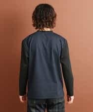 MKKJM40063 MK MICHEL KLEIN HOMME(MKミッシェルクランオム) ダブルフェイスプリント ネイビー
